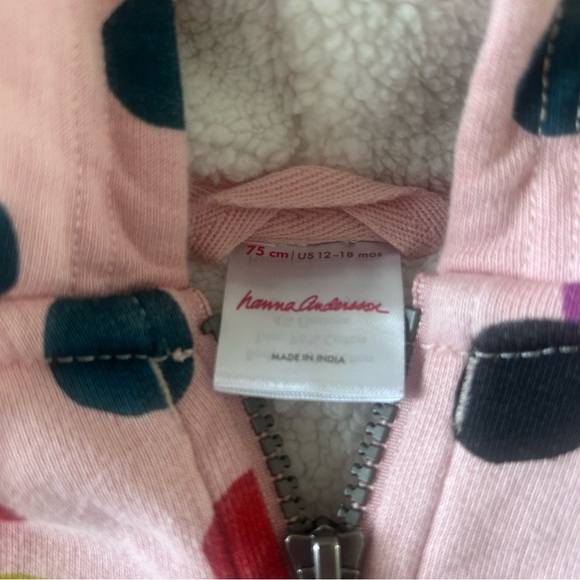 Hanna Andersson baby polka hoodie Size 12-18 months - Picture 4 of 6